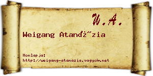 Weigang Atanázia névjegykártya